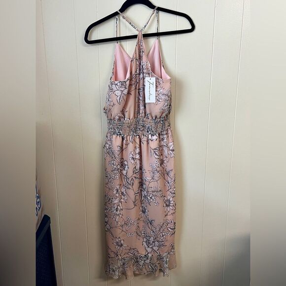 NWT Two Sisters The Label Pink Floral Ruffle Dress Sz US 4 AU 8 Small - Picture 6 of 14